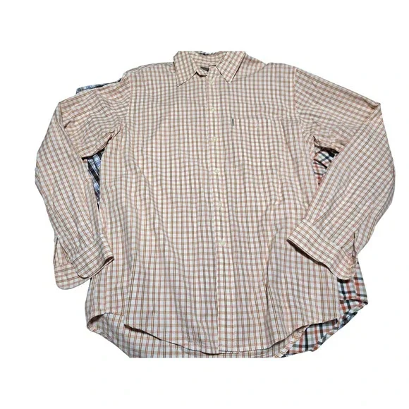 Beretta Plaid Button Up Shirts Men's XL Lot of 5‎ Cotton